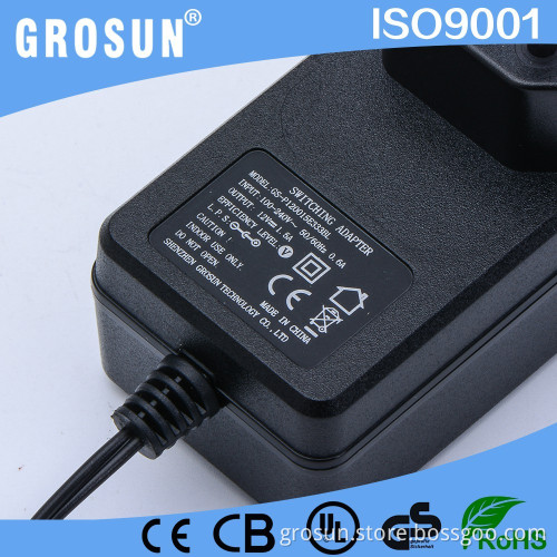 EU Plug 18W AC DC Adapter DC Output 12V 1.5A AC DC Power Adapter Wall Mounted Adapter with CE UL FCC